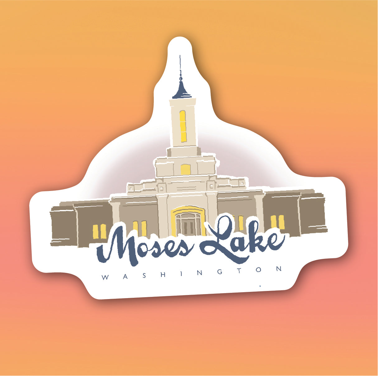 Moses Lake Washington Temple Sticker