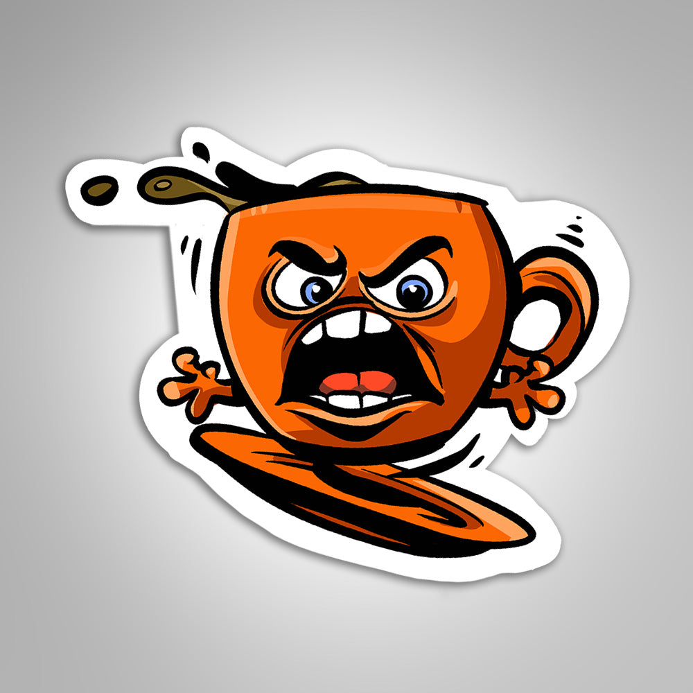 Angry Cup of Joe Sticker