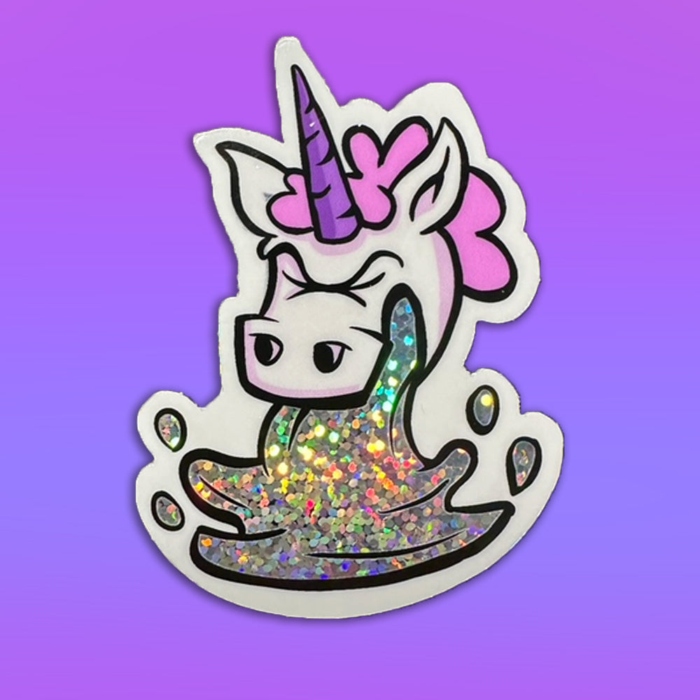 Plucky the Puking Unicorn Sticker